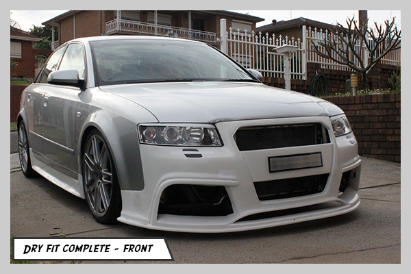 Bruno Correia Audi A4 B6 8E Regula Tuning Body kit completed dry fit install front view
