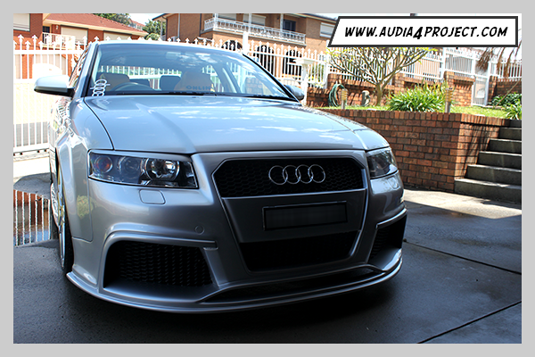Bruno Correia Audi A4 B6 8E Regula Tuning Body kit front bumper bar with mesh installed